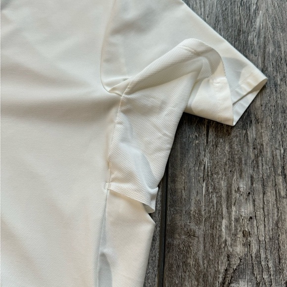 🍋 Lululemon Men’s White 3/4 Zip Up Short Sleeve White Shirt - L - Picture 7 of 11